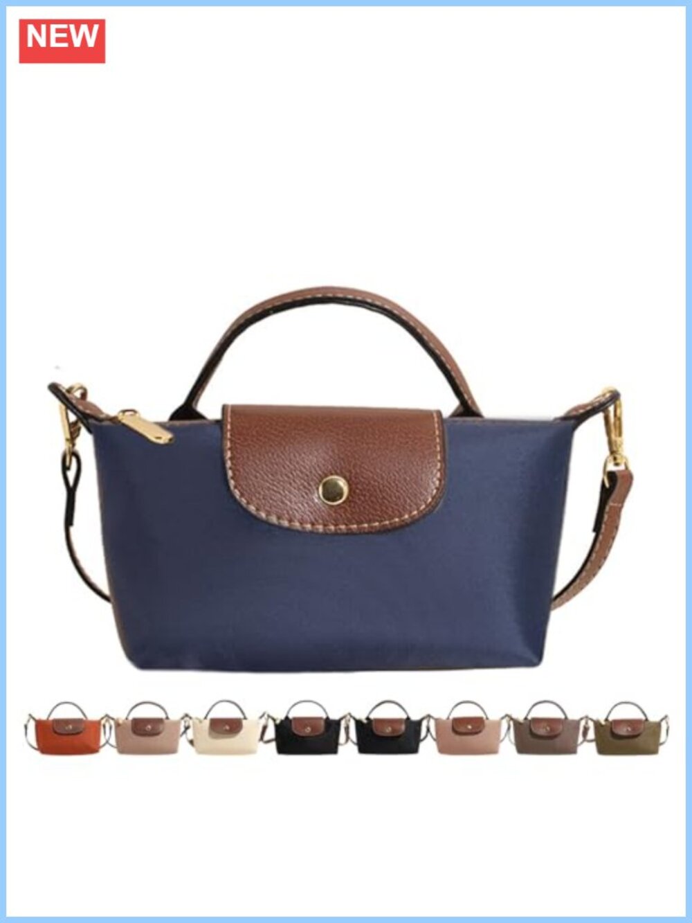 Mini Crossbody Bag Adjustable Strap Small Shoulder Purse Zipper Pocket